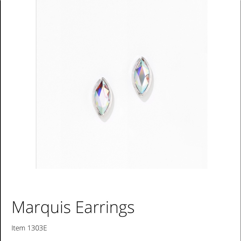 Touchstone Crystal “ Marquis Earrings” Crystal AB